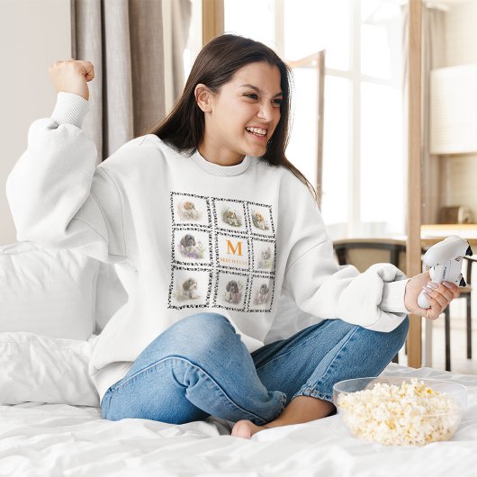 Sweatshirt Instagram College Chien Empreinte de patte Animaux