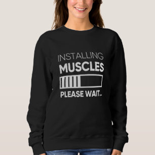 Sweatshirt Installation de Muscles Novelty Graphic Tee - shir