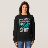 Sweatshirt Instructeur d'équipe de Bowling Coach 15 (Devant entier)