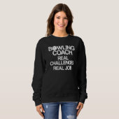 Sweatshirt Instructeur d'équipe de Bowling Coach 4 (Devant entier)