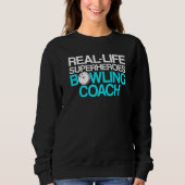 Sweatshirt Instructeur d'équipe de Bowling Coach 4 (Devant)