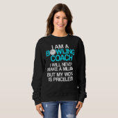 Sweatshirt Instructeur d'équipe de Bowling Coach 8 (Devant entier)