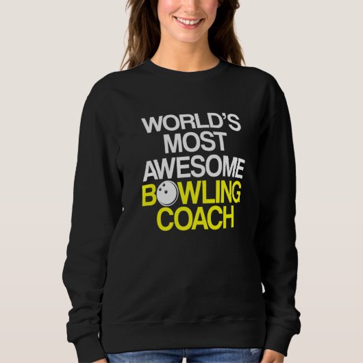 Sweatshirt Instructeur d'équipe de Bowling Coach Player 3 (Devant)