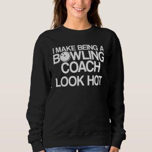 Sweatshirt Instructeur d'équipe de Bowling Coach Player 3