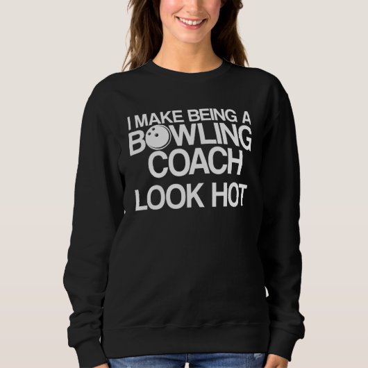 Sweatshirt Instructeur d'équipe de Bowling Coach Player 3 (Devant)