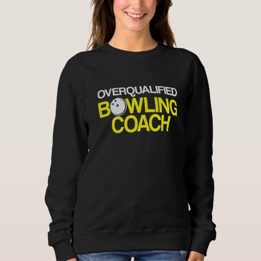Sweatshirt Instructeur d'équipe de Bowling Coach Player 3 (Devant)