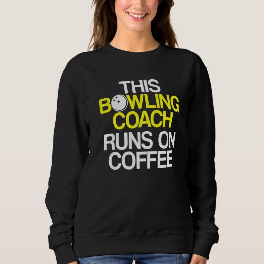 Sweatshirt Instructeur d'équipe de Bowling Coach Player 32 (Devant)