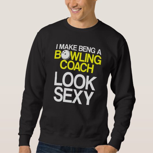 Sweatshirt Instructeur d'équipe de Bowling Coach Player 33 (Devant)