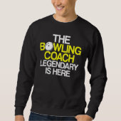 Sweatshirt Instructeur d'équipe de Bowling Coach Player 5 (Devant)