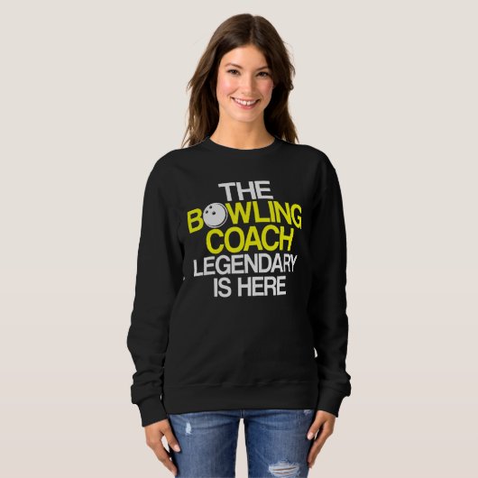 Sweatshirt Instructeur d'équipe de Bowling Coach Player 5 (Devant entier)