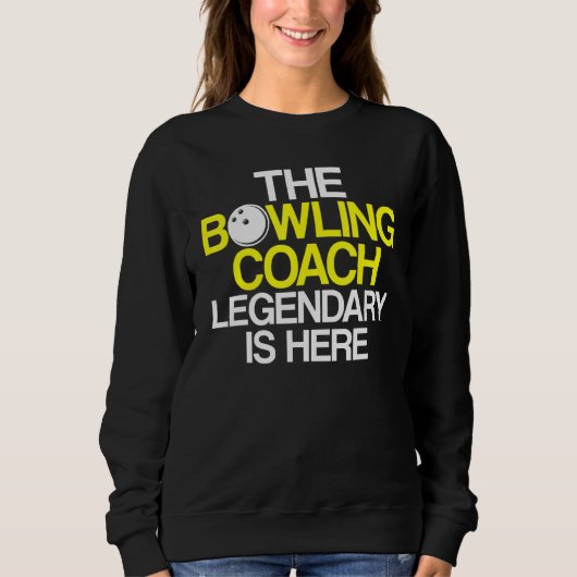 Sweatshirt Instructeur d'équipe de Bowling Coach Player 5 (Devant)