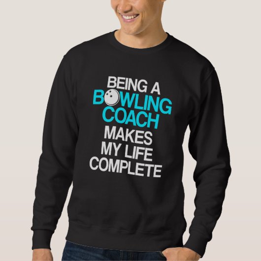 Sweatshirt Instructeur d'équipe de Bowling Coach Player 5 (Devant)