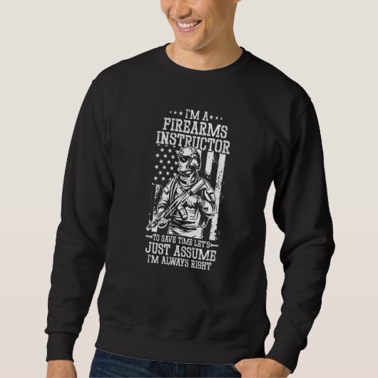 Sweatshirt Instructeur en armes à feu Formation sur la sécuri (Devant)