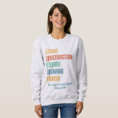 Sweatshirt Instruction de base de la BIBLE avant de quitter l (Devant entier)