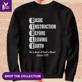 Sweatshirt Instruction de base de la BIBLE avant de quitter l