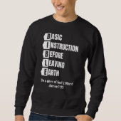 Sweatshirt Instruction de base de la BIBLE avant de quitter l (Devant)