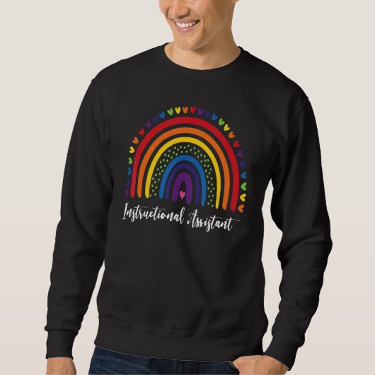 Sweatshirt Instructional Assistant Boho Rainbow Graduation Ap (Devant)
