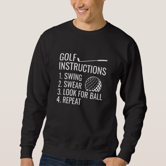 Sweatshirt Instructions de golf (Devant)