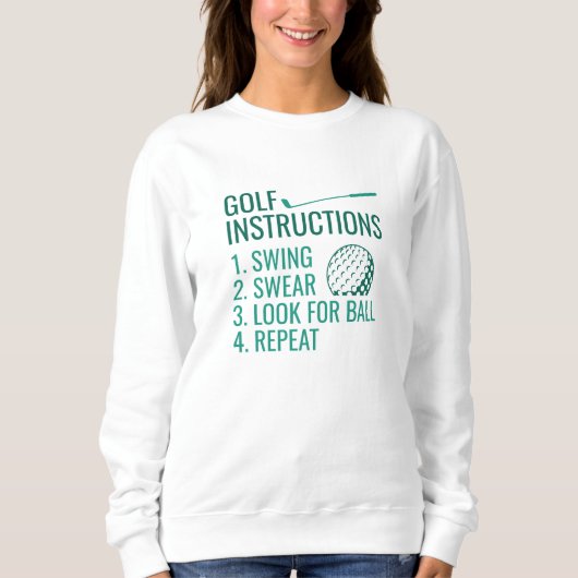 Sweatshirt Instructions de golf (Devant)