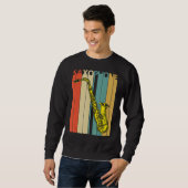 Sweatshirt Instrument de musique saxophone (Devant entier)