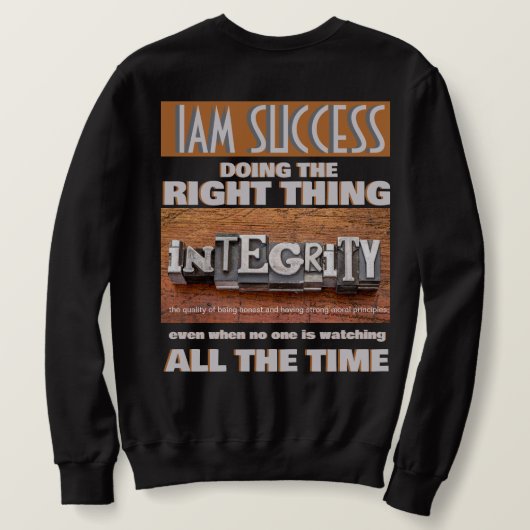 SWEATSHIRT INTÉGRITÉ (Design dos)
