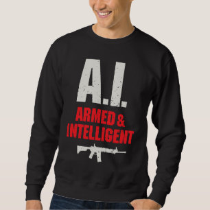 Sweatshirt Intelligence artificielle IA armée et intelligente