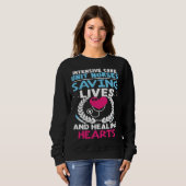 Sweatshirt Intensive Care Unit Nurses Saving Lives Healing He (Devant entier)