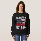 Sweatshirt Interdire Les Idiots Pas Les Armes Deuxième Amende (Devant entier)
