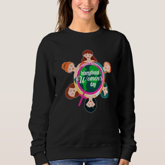 Sweatshirt International Women's Day Theme 2023 Embrace Equit (Devant)