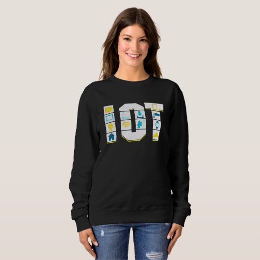 Sweatshirt Internet Des Objets Science Data Analytics Transfe (Devant entier)