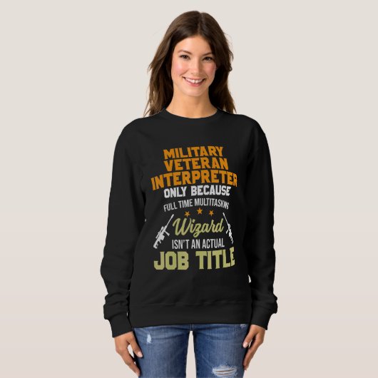 Sweatshirt Interprète militaire (Devant entier)