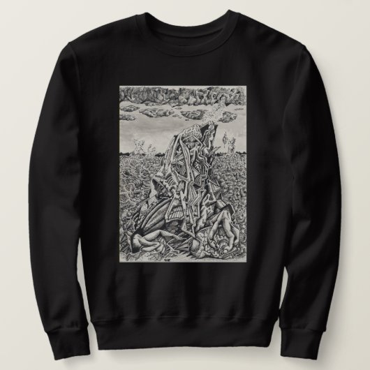Sweatshirt Intimidation, dessin à l'encre indienne (Design devant)