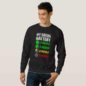 Sweatshirt Introduction Funny Ma Batterie Sociale Antisocial (Devant entier)
