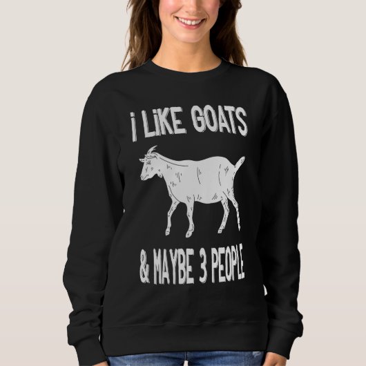 Sweatshirt Introvert Agricole - J'Aime Les Chèvres Peut-Être (Devant)