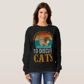 Sweatshirt Introverted Mais Prêt À Discuter Des Chats 5 (Devant entier)