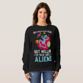 Sweatshirt Introverted Mais Prêt À Parler De Crypt Aliens (Devant entier)