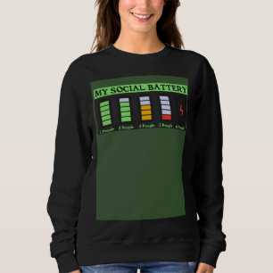 Sweatshirt Introverti Antisocial Ma Batterie Sociale Pour Hom