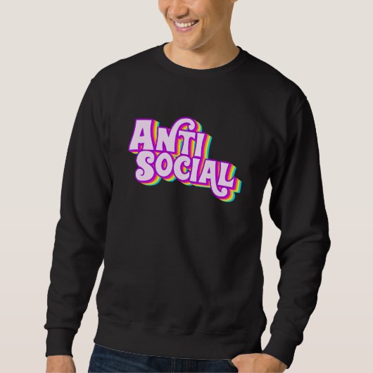 Sweatshirt Introverti Arc-en-ciel antisocial Introvertir (Devant)