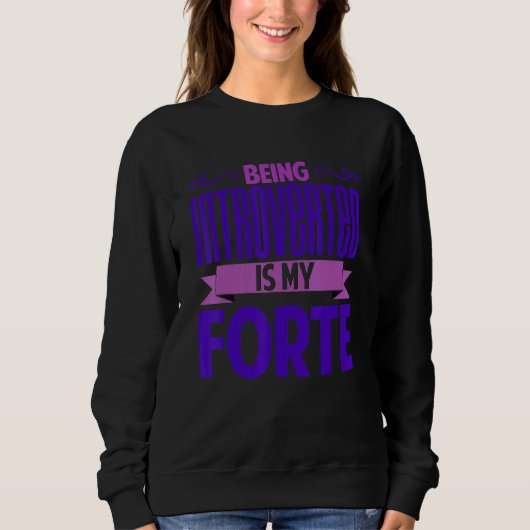 Sweatshirt Introverti lié à l'introduction inspirée par la so (Devant)
