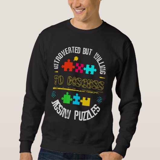 Sweatshirt Introvertir La Volonté De Discuter Des Puzzles De (Devant)