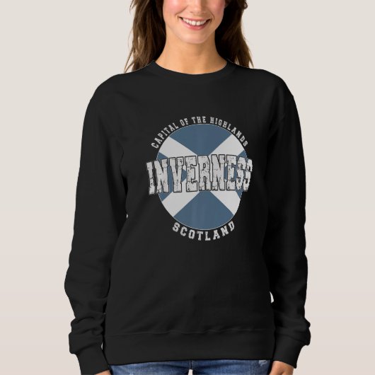 Sweatshirt Inverness Scotland Vintage Scottish flag (Devant)