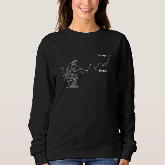 Sweatshirt Investisseur Inspiré Jour Trader Associé Take Prof (Devant)