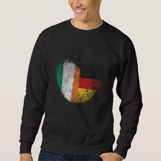 Sweatshirt Ireland Fingerprint for Proud German-Irish (Devant)