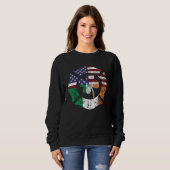 Sweatshirt Irish American Flag Firefighter St Patricks Day Sh (Devant entier)