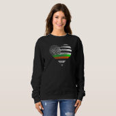 Sweatshirt Irish American flag Patrick's day love heart Irela (Devant entier)