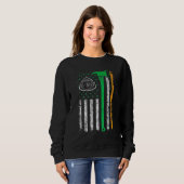 Sweatshirt Irish American US Flag Firefighter Axe Fire St Pat (Devant entier)