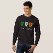 Sweatshirt Irish Celtic Triple Harp Medieval Emblem of Irelan (Devant entier)