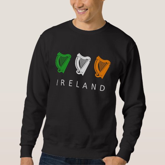 Sweatshirt Irish Celtic Triple Harp Medieval Emblem of Irelan (Devant)