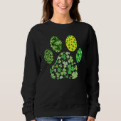 Sweatshirt Irish Cute Dog Paw C St Patrick's Day Lucky Shamro (Devant)