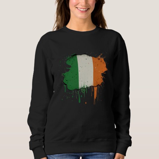Sweatshirt Irish Flag St Patrick s Day (Devant)